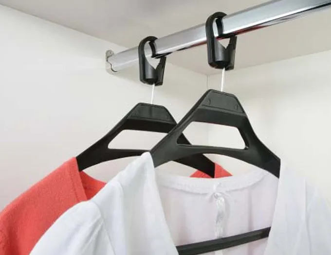 Coat Rail With Captive Hangers